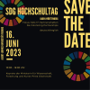 Save the Date Plakat: SDG Hochschultag 16. Juni 2023 Albert-Ludwigs-Universität Freiburg